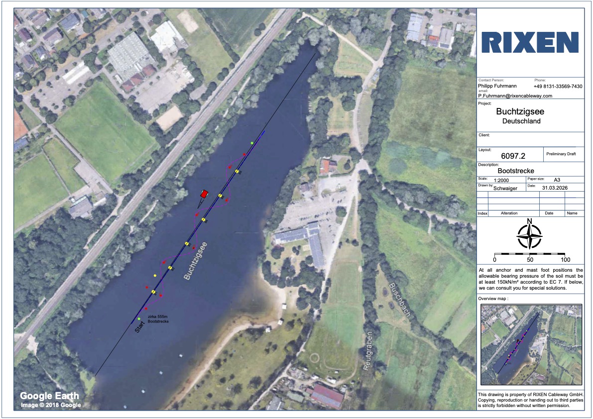 Rixen Lp 6097.2 — boat course sketch Buchtzigsee